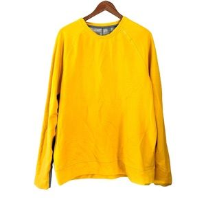 Lululemon Men’s Pullover Reversible Athletic Sweatshirt Yellow Size XL